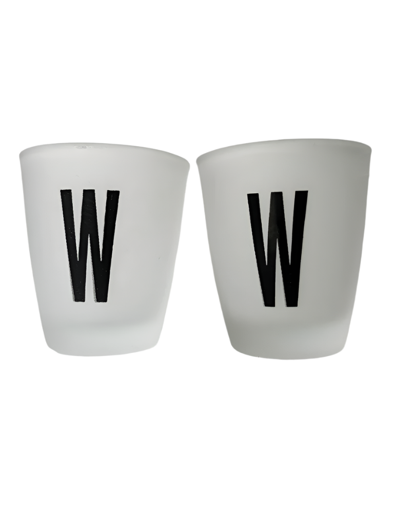 Set of 12 WATTSHOT shot glasses